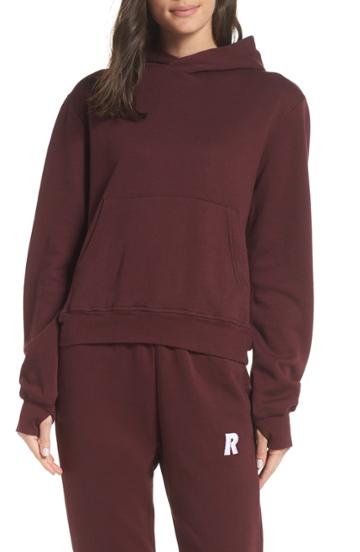 Women's Ragdoll Hoodie Sweatshirt - Burgundy