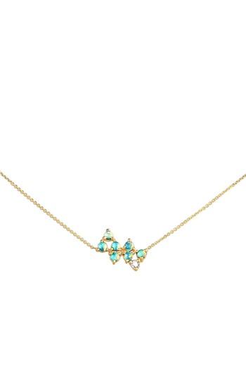 Women's Wwake Opal & Diamond Bias Necklace