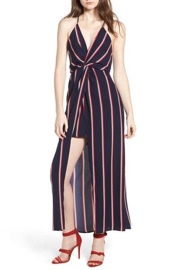 Women's Print Maxi Dress - Blue