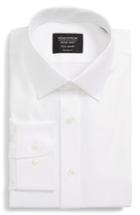 Men's Nordstrom Men's Shop Tech-smart Traditional Fit Stretch Herringbone Dress Shirt .5 - 32/33 - White
