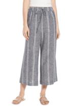 Women's Bp. Stripe Linen Blend Culottes, Size - Blue