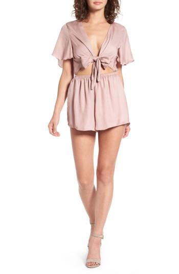 Women's Show Me Your Mumu Gia Tie Waist Romper - Pink
