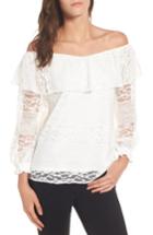 Women's Devlin Wilma Off The Shoulder Lace Blouse - Ivory