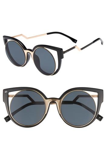 Women's Prive Revaux The Feminist 47mm Cat Eye Sunglasses - Black