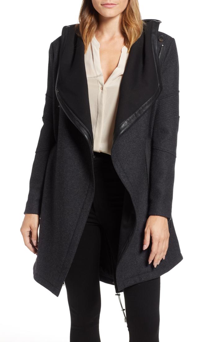 Women's Michael Michael Kors Oversized Coat - Black