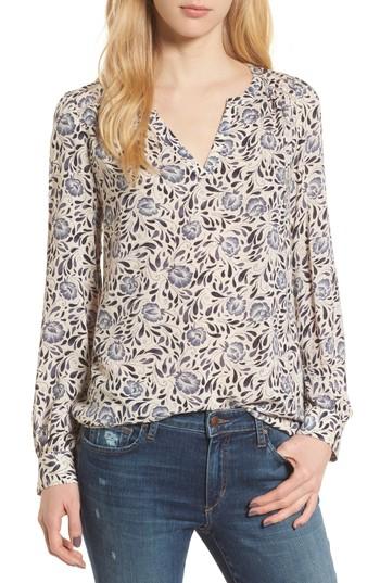 Women's Hinge Print Popover Blouse, Size - Pink