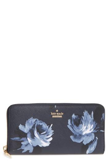 Women's Kate Spade New York Cameron Street Night Rose Lacey Faux Leather Wallet -