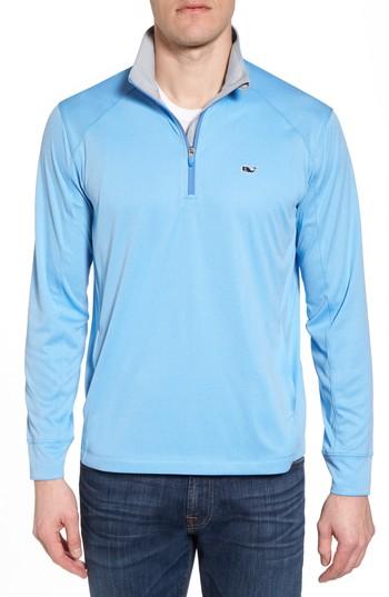 Men's Vineyard Vines Cationic Quarter Zip Pullover - Blue