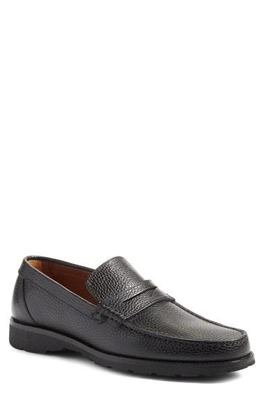 Men's A. Testoni Penny Loafer .5 M - Black