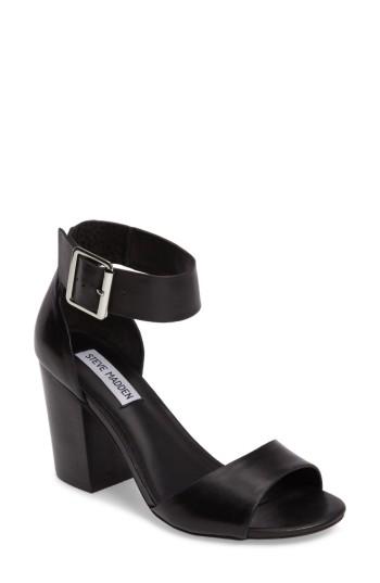 Women's Steve Madden Gerard Block Heel Sandal M - Black