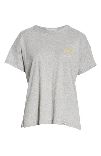 Women's Rag & Bone/jean Bye Embroidered Tee, Size - Grey