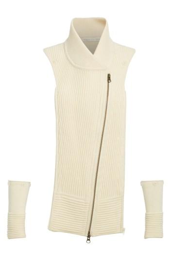 Women's Veronica Beard 'ottoman' Wool Dickey, Size - Ivory