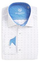 Men's Bugatchi Trim Fit Dot Dress Shirt - White