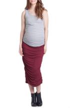 Women's Lilac Clothing Ruched Maternity Tank - Grey