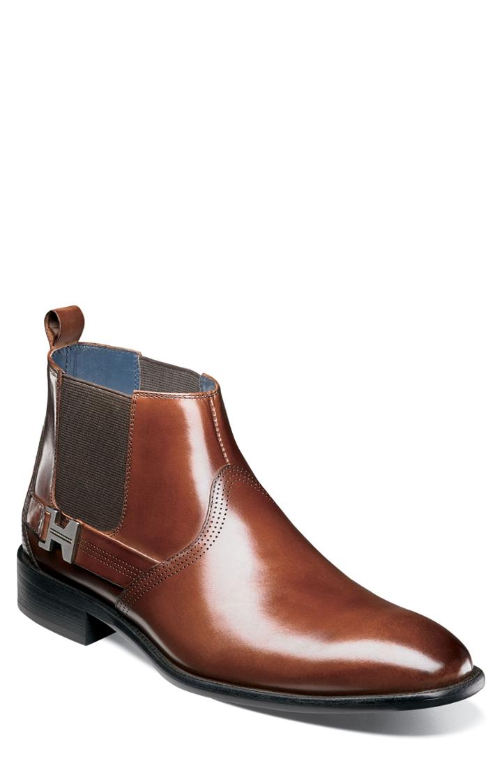 Men's Stacy Adams Joffrey Chelsea Boot .5 M - Brown