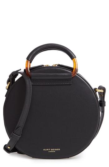 Kurt Geiger London Harriet Leather Circle Crossbody Bag - Black