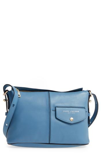Marc Jacobs The Side Sling Leather Crossbody Bag - Blue