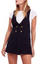 Women's Free People Canyonlands Corduroy Pinafore Dress - Black