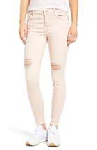 Women's 7 For All Mankind Ripped Ankle Skinny Jeans - Pink