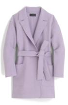 Women's J.crew Sabrina Boiled Wool Wrap Coat - Purple