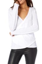 Women's Michael Stars Reversible Cotton Slub Top, Size - White