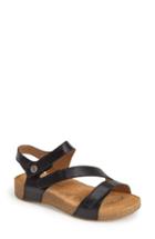 Women's Josef Seibel 'tonga' Leather Sandal -9.5us / 40eu - Black