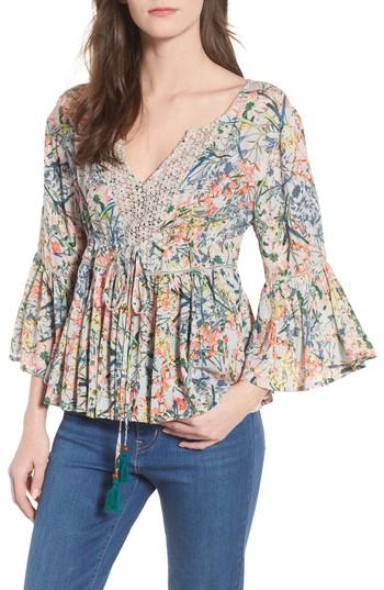 Women's Raga Monique Bell Sleeve Blouse - Blue