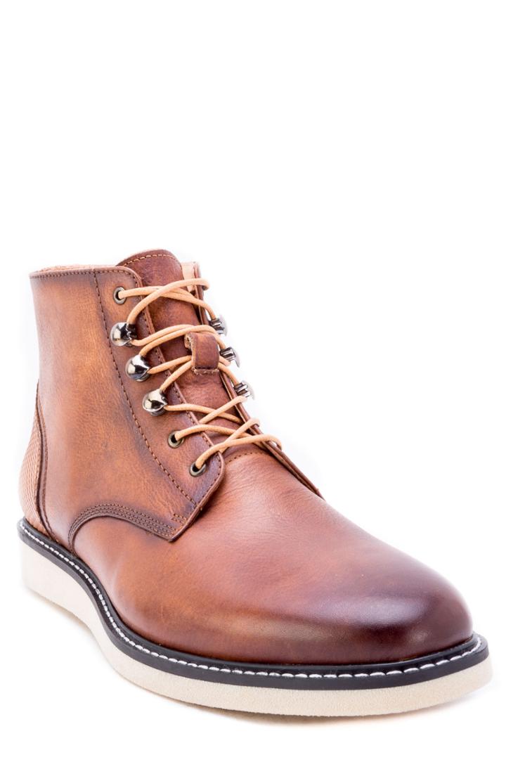 Men's Robert Graham Finch Plain Toe Boot .5 M - Brown