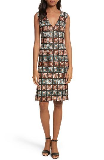 Women's Tracy Reese Embellished Georgette Sheath Dress - Black