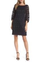 Women's Eliza J Balloon Sleeve Lace Shift Dress - Blue