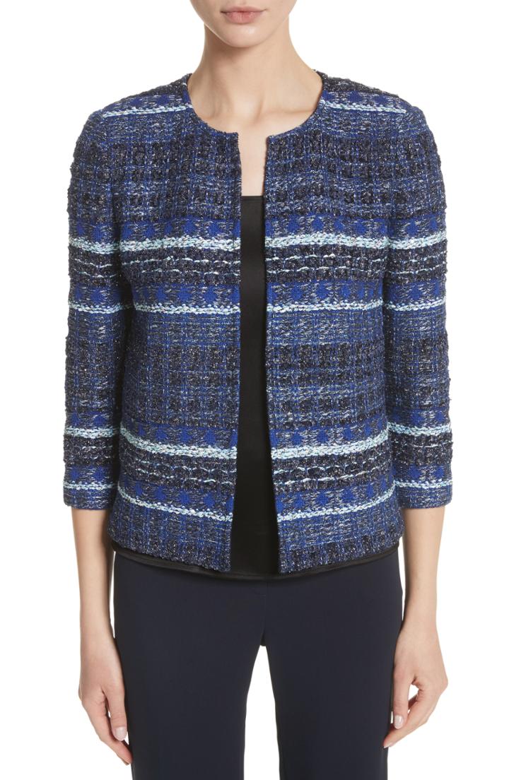 Women's St. John Collection Stripe Tweed Jacket