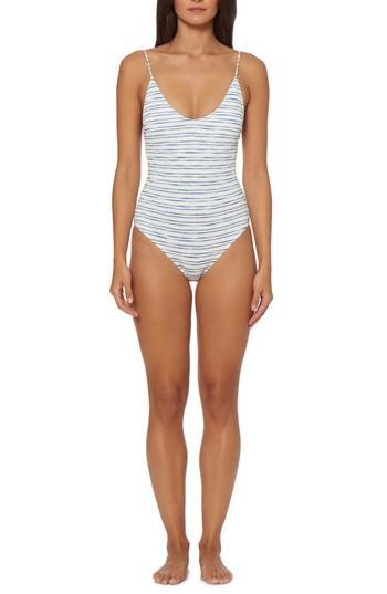 Women's Dolce Vita Lace-up One-piece Swimsuit - White