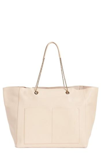Sezane Gaby Leather Tote - Ivory
