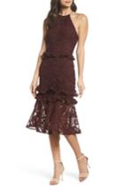 Women's Cooper St Enchantment Lace Midi Dress - Burgundy