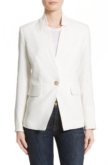 Women's Veronica Beard Turn-up Collar Jacket - White