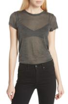 Women's Rag & Bone/jean Dawson Shimmer Mesh Tee - Black