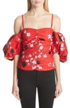 Women's Isa Arfen Ruched Bubble Sleeve Top Us / 6 Uk - Red