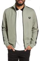 Men's Fred Perry Tape Stripe Track Jacket - Green