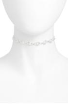 Women's Argento Vivo Rose Station Choker Necklace