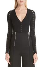 Women's Alexander Wang Snap Sleeve Cardigan - Black