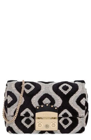 Furla Mini Metropolis Nuvola Jacquard Crossbody Bag - Metallic