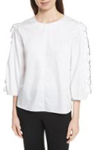 Women's Tibi Spectator Ruffle Blouse - White