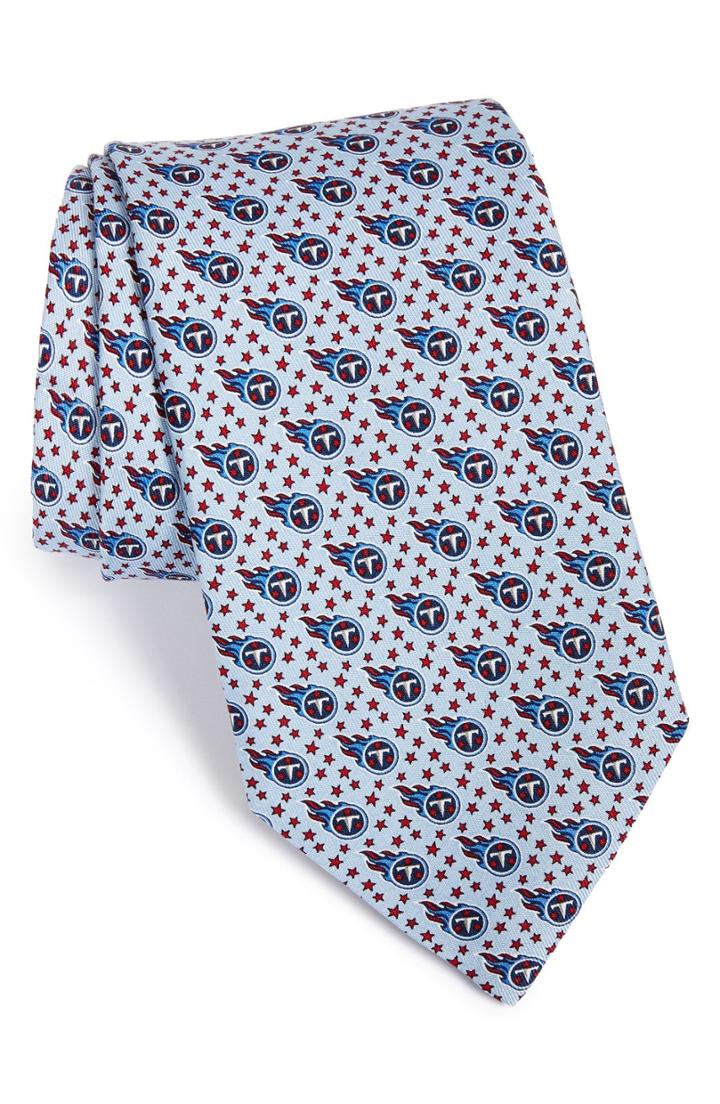 Men's Vineyard Vines Tennessee Titans - Nfl Woven Silk Tie, Size - Blue