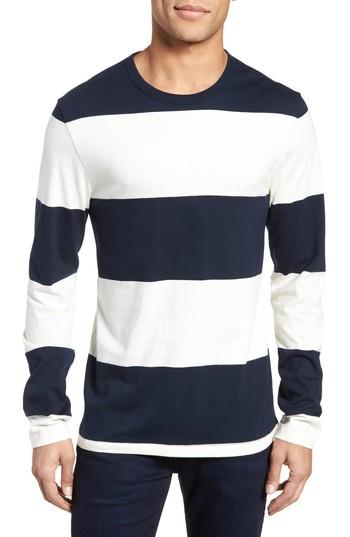 Men's French Connection Regular Fit Block Stripe Shirt - White