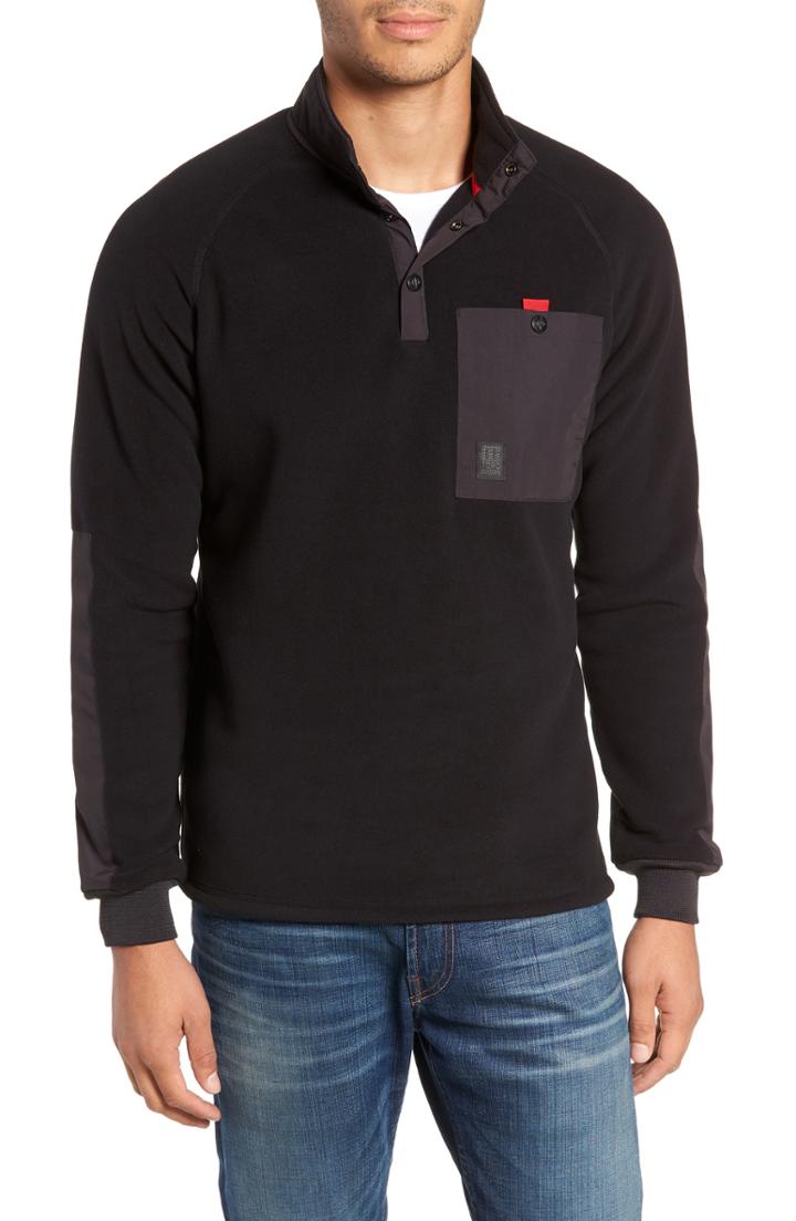 Men's Topo Designs Mountain Fleece Pullover - Black