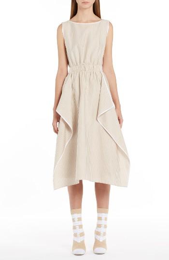 Women's Fendi Stripe Poplin Apron Dress