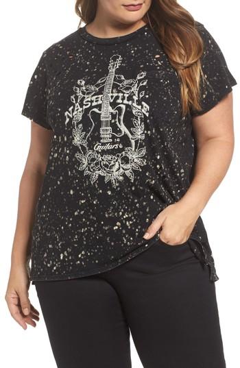 Women's Lucky Brand Nashville Guitars Crewneck Tee