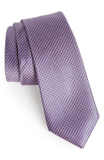 Men's Calibrate Anser Solid Silk Tie, Size - Pink
