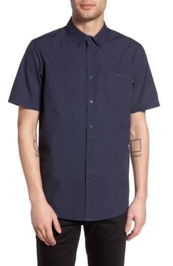 Men's Obey Kieran Print Shirt - Blue