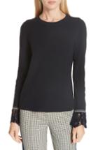 Women's Missoni Stripe Short Sleeve Sweater Us / 42 It - Blue